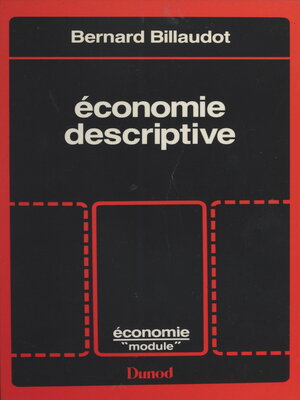 cover image of Économie descriptive